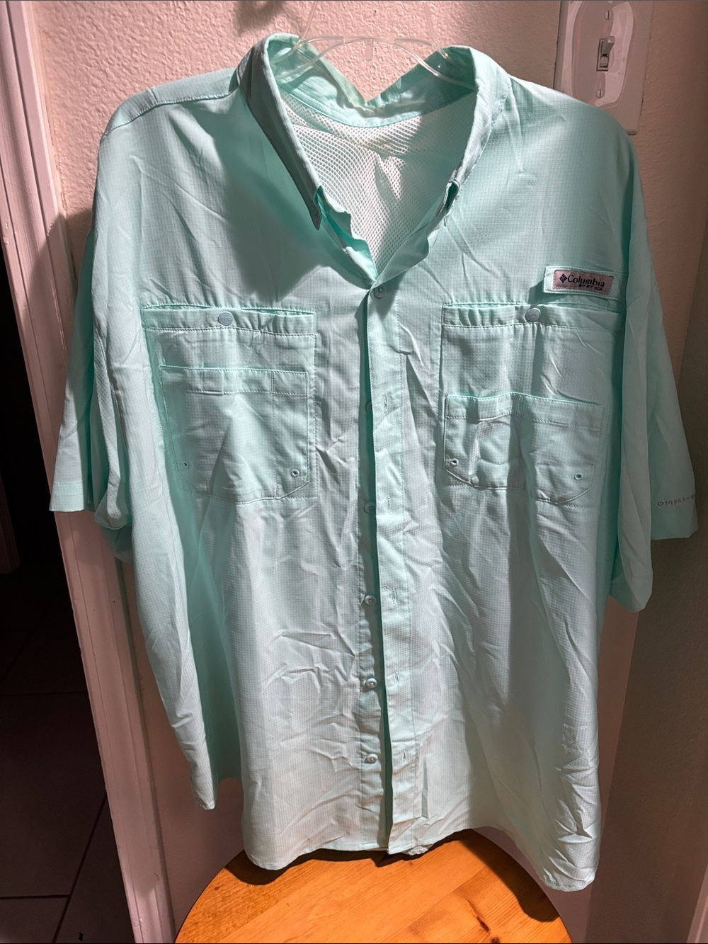 Columbia Men’s Short Sleeve Button-Down Shirt - Mint